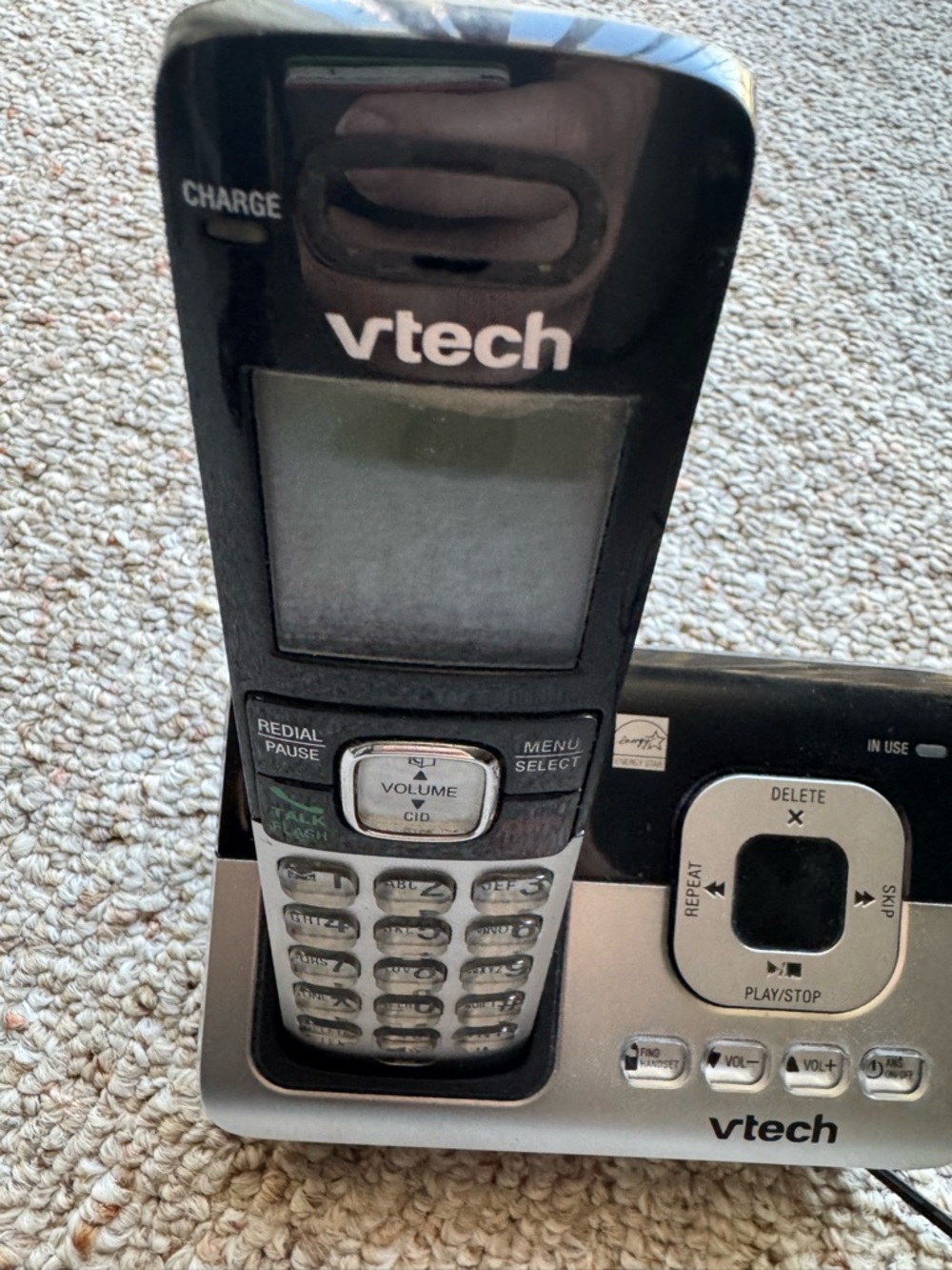 VTech Silver & Black Cordless Phone with Base - VTech